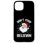 Camisa de Papá Noel de Don't Stop Believing Divertida Navidad Carcasa para iPhone 15 Plus