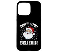Camisa de Papá Noel de Don't Stop Believing Divertida Navidad Carcasa para iPhone 15 Pro MAX