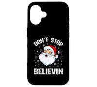 Camisa de Papá Noel de Don't Stop Believing Divertida Navidad Carcasa para iPhone 16