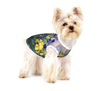 Camisa de perro con estampado de flores de gato, chaleco para razas pequeñas como chihuahuas, yorkies y cachorros