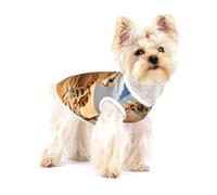 Camisa de perro con estampado de geco de leopardo arena, chaleco para razas pequeñas como chihuahuas, yorkies y cachorros