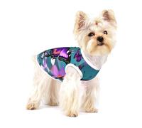 Camisa de perro con estampado de mariposas y flores moradas, chaleco para razas pequeñas como chihuahuas, yorkies y cachorros