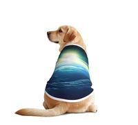 Camisa de perro con texto en inglés "Looking up at The Earth" para perros grandes y medianos, camisetas de malla transpirable para mascotas, perfectas para el uso diario y ocasiones especiales
