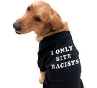 Camisa de perro racista divertida - solo mord la camiseta grfica de racistas - ropa de algodn suave para perros pequeos a extra grandes - ropa de