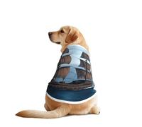 Camisa de perro Sailing Boats in The Ocean para perros grandes y medianos, camisetas de malla transpirable para mascotas, perfectas para el uso diario y ocasiones especiales