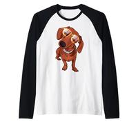 Camisa de Perro Salchicha, Camiseta Divertida para los Amantes de los Perros Lindos Camiseta Manga Raglan