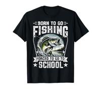 Camisa de Pesca para niños Adolescentes forzados a IR a la Escuela Bass Fish Camiseta