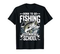 Camisa de Pesca para niños Adolescentes forzados a IR a la Escuela Bass Fish Camiseta