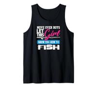 Camisa de Pescador de niña Moverse sobre los niños Chica Mostrar cómo Pescar Camiseta sin Mangas