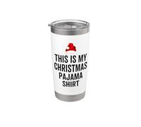 Camisa de pijama divertida con texto en inglés "This Is My Christmas" Vaso térmico de acero inoxidable de doble pared
