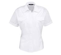 Camisa De Piloto De Manga Corta Para Damas Premier De Cuidado Fácil