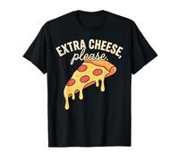 Camisa de Pizza para Amantes del Queso con Queso Extra por Favor Camiseta