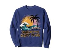 Camisa de playa para mujer The Beach is My Happy Place Casual Summer Sudadera