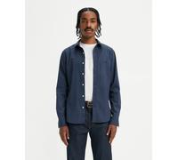 Camisa de popelina slim Hombre Talla L. Color Azul