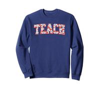 Camisa de profesor con estampado floral Teach with Love para mujer, bonitas flores Sudadera