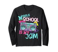 Camisa de Profesor Middle School Is My Jam, Bonita, Estilo 80 y 90 Manga Larga