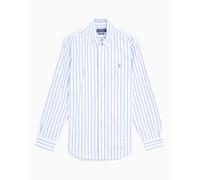 POLO RALPH LAUREN Camisa oxford ajustada de rayas. Color Azul/Blanco