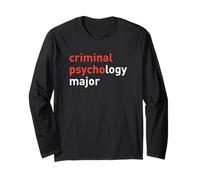 Camisa de Regalo Principal de psicología Criminal para Estudiantes de psicología Manga Larga