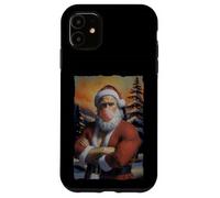 Camisa de Santa Claus de Mona Lisa - Camiseta Divertida de Arte navideño Grunge Carcasa para iPhone 11