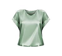 Camisa de satén de manga corta para primavera y verano, camiseta informal con cuello redondo neón, Gn2., S