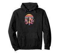 Camisa de senderismo para padre e hijo, retro, montaña, puesta de sol al aire libre Sudadera con Capucha