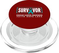 Camisa de sobreviviente de cáncer de Ovario - Concientización sobre el cáncer de Ovario PopSockets PopGrip para MagSafe