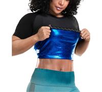 Camisa de sudor de sauna para mujeres LMCOB Camiseta Atltica Camiseta Camiseta Atrapando chaleco de sauna para mujeres (LYBH6007-01-L)