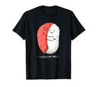 Camisa de Sushi Abrazo, Linda Comida Japonesa Kawaii Amante del Sushi Camiseta gráfica económica, Hombre, Negro, L