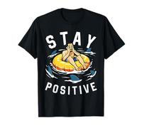 Camisa de tiburón Stay Positive Shark Lover Wildlife Ocean Animal Camiseta