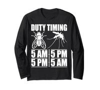 Camisa de Tiempo de Servicio Mosca de 5 Am a 5 PM Mosquitos de 5 PM a 5 Am Manga Larga