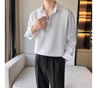 Camisa de trabajo de manga larga para hombre, capa base térmica de seda de hielo, camiseta casual de secado rápido para exteriores, M-2XL (blanco XXL)