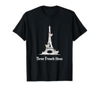 Camisa de Tres gallinas francesas con Texto en inglés Twelve Days of Christmas Camiseta