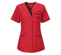 Camisa de uniforme de limpieza personalizada, camiseta personalizada para personal de limpieza, ropa de trabajo para mujer, regalo de servicio de limpieza, Rojo, S/3XL