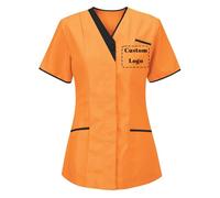 Camisa de uniforme de limpieza personalizada, camiseta personalizada para personal de limpieza, ropa de trabajo para mujer, regalo de servicio de limpieza, Naranja, S/3XL