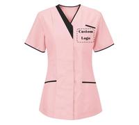 Camisa de uniforme de limpieza personalizada, camiseta personalizada para personal de limpieza, ropa de trabajo para mujer, regalo de servicio de limpieza, Rosado, S-3XL