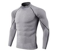 Camisa de vestir de trabajo de negocios para hombre 2025, camiseta de secado rápido, transpirable, ropa interior deportiva de invierno, capa base, manga larga, ajuste superior, blusa atlética para