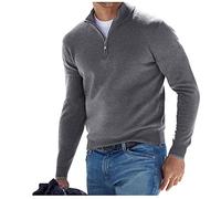 Camisa de vestir formal de manga larga para hombre, con cremallera, temperamento, parte inferior de color sólido, blusa de oficina, ropa de trabajo, suave y cómoda, gris, 4XL