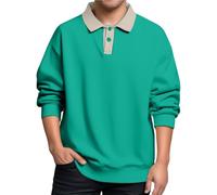 Camisa de vestir formal de manga larga para hombre, de manga larga, cuello empalmado, informal, con retazos, para deportes, ropa de trabajo, verde, XXL