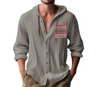 Camisa de vestir formal de manga larga para hombre, informal, de moda, primavera y otoño, camisa de algodón de manga larga, blusa de oficina, ropa de trabajo, suave y cómoda, gris, M
