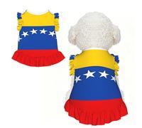 Camisa de vestir para perro, con la bandera de Venezuela, linda ropa para mascotas, ropa de verano para cachorros, gatos, mascotas