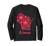 Camisa de Wisconsin. WI Love Wisconsin Badger State Wisconsin Manga Larga