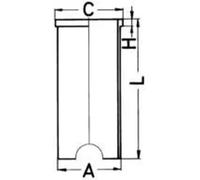Camisa del cilindro semi 89163190 KOLBENSCHMIDT para AUDI VW VOLVO