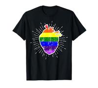 Camisa del orgullo gay | Corazón de la anatomía del arco iris para LGBT Lesbianas Gay Camiseta