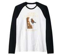 Camisa Delaware Bird Merry Christmas State Cookie a Juego Camiseta Manga Raglan