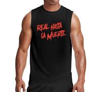 Camisa Deportiva de Manga Corta para Hombre, Anuel AA Men's Ultra Cotton Double Needle Sleeveless Muscle T-Shirt Tank Gift Summer Black