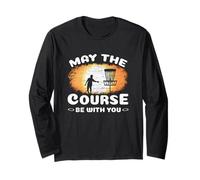 Camisa Disc Golfer Met The Course be with You Disc Golf Manga Larga