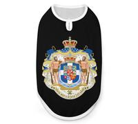 Camisa divertida con escudo de armas de Grecia para perro, ligera, estampada, sin mangas, chaleco para mascotas, camisetas para gatos, talla S
