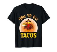 Camisa Divertida de Tacos Time To Eat Tacos para Mujeres, Hombres y niños Camiseta