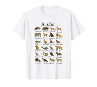 Camisa Divertida del Alfabeto de Animales A is For.. Camiseta