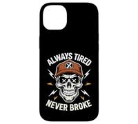 Camisa divertida para dormir Always Tired Never Broke para adultos Carcasa para iPhone 14 Plus